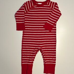 Hanna Andersson Red Striped Kids One Piece 18 - 24 months 2t Christmas holiday